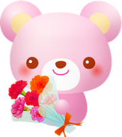 a friend with flowers